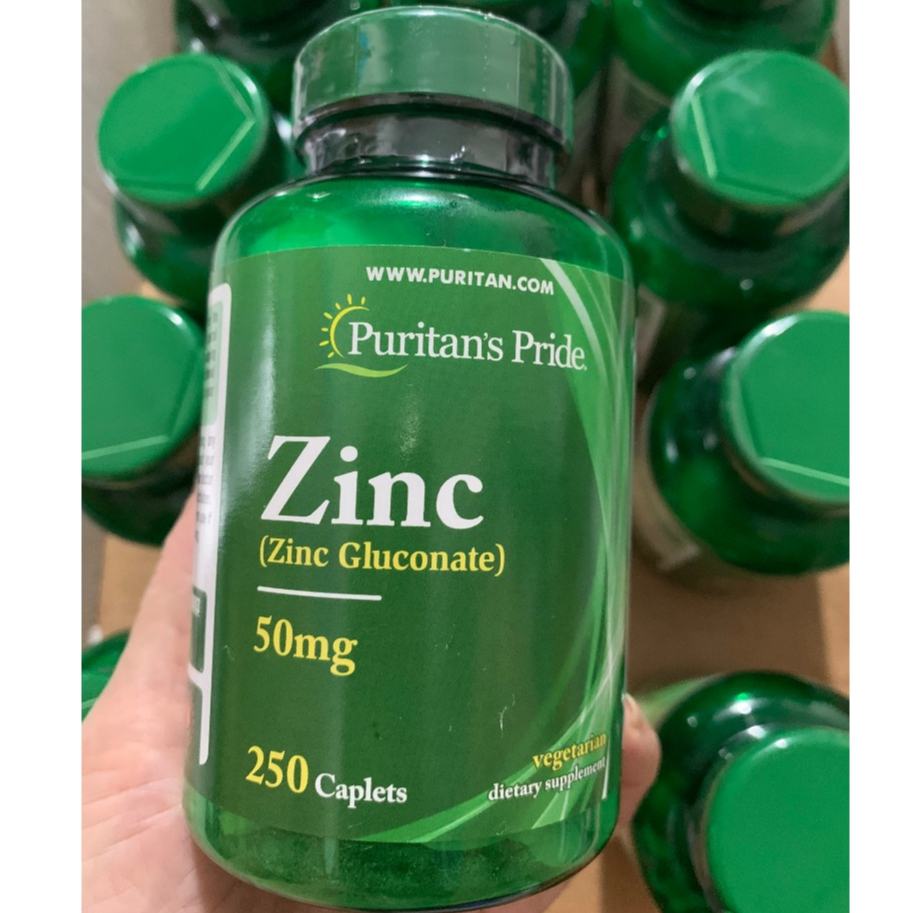 Viên uống bổ sung kẽm 250v Zinc 250 viên 50mg của Puritan Mỹ