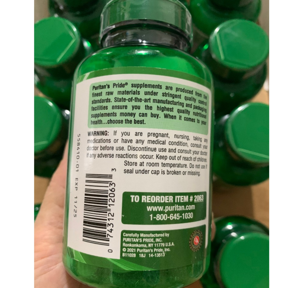 Viên uống bổ sung kẽm 250v Zinc 250 viên 50mg của Puritan Mỹ