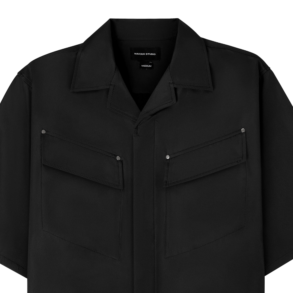 Áo sơ mi nylon tay ngắn MAVERIK FW23