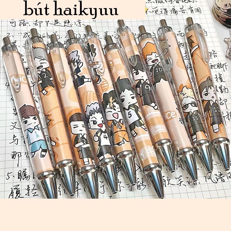 Bút HAIKYUU Vua Bóng Chuyền in hình anime chibi cây viết tiện lợi đồ dùng học tập xinh xắn