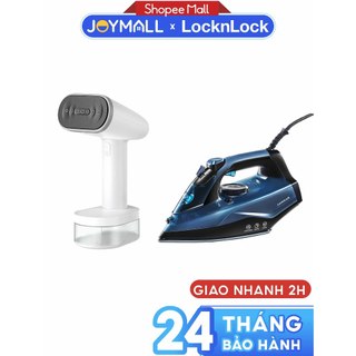 Bàn ủi hơi nước cầm tay LocknLock ENI223WHT ENI362BLU- Hàng chính hãng, mặt là phủ sứ, làm nóng nhanh 30s - JoyMall
