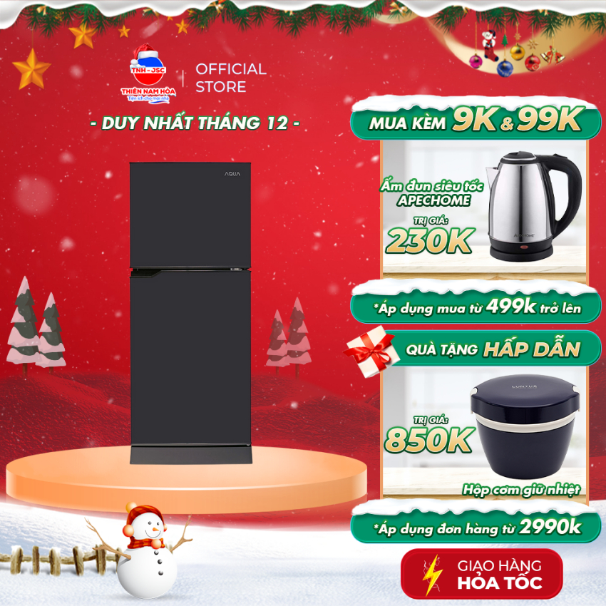 Tủ lạnh Aqua 130 lít AQR-T150FA Bảo hành 24 tháng, không đóng tuyết, tiết kiệm điện