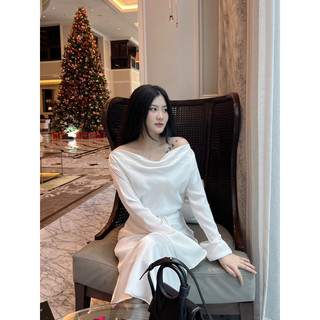 Mell24 dress - Váy lụa cổ đổ tay dài nhẹ nhàng quý phái Onmellem