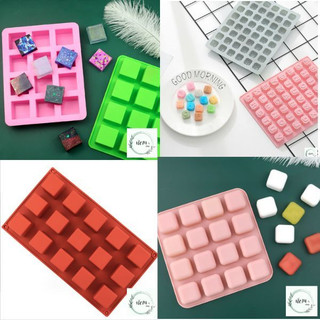 Khuôn silicon ô vuông đổ socola rau câu làm bánh, xà phòng handmade nemshop