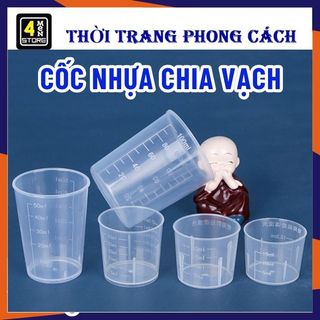 Cốc Nhựa Có Chia Vạch 50ml, 100ml & 200ml - Ca , Ly Nhựa Đong Định Lượng Pha Chế / Cốc Chia Vạch Đo Lường Trong Suốt