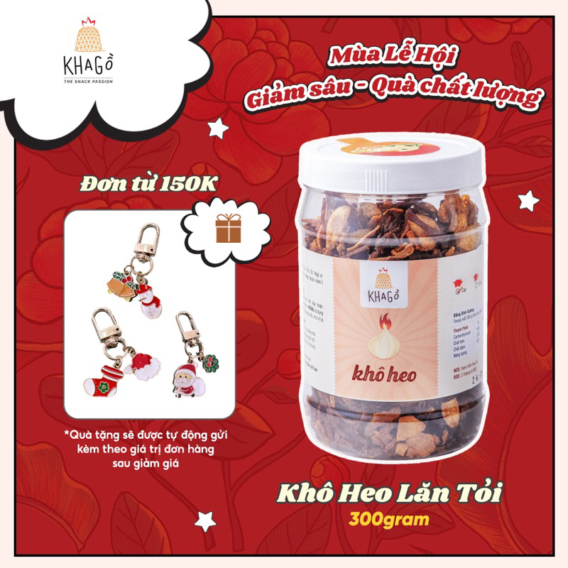 KHÔ HEO 300gr | KHA GỒ | Khô Heo Lăn Tỏi, Ăn Vặt Văn Phòng, Du Lịch, Tết, Sài Gòn Ngon