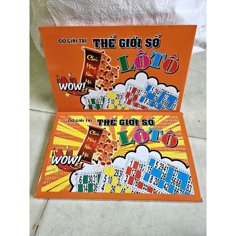 Lô tô số hộp cam (Hàng chính hãng) - Loto gỗ - lô tô cam - Bộ Cờ Lô Lô số giải trí