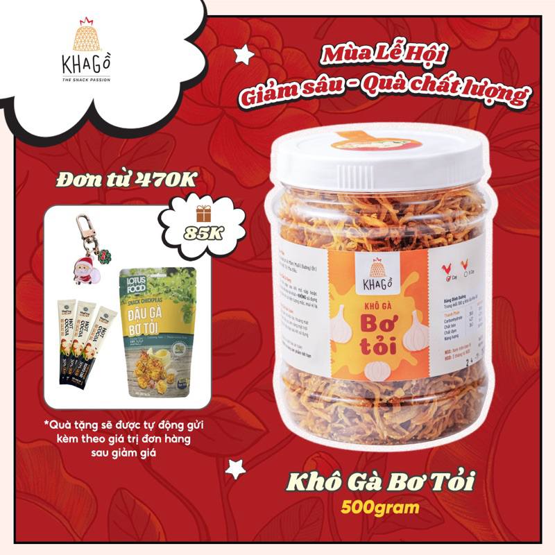 KHÔ GÀ BƠ TỎI 500 | KHA GỒ | Ăn Vặt Văn Phòng, Du Lịch, Tết, Sài Gòn Ngon