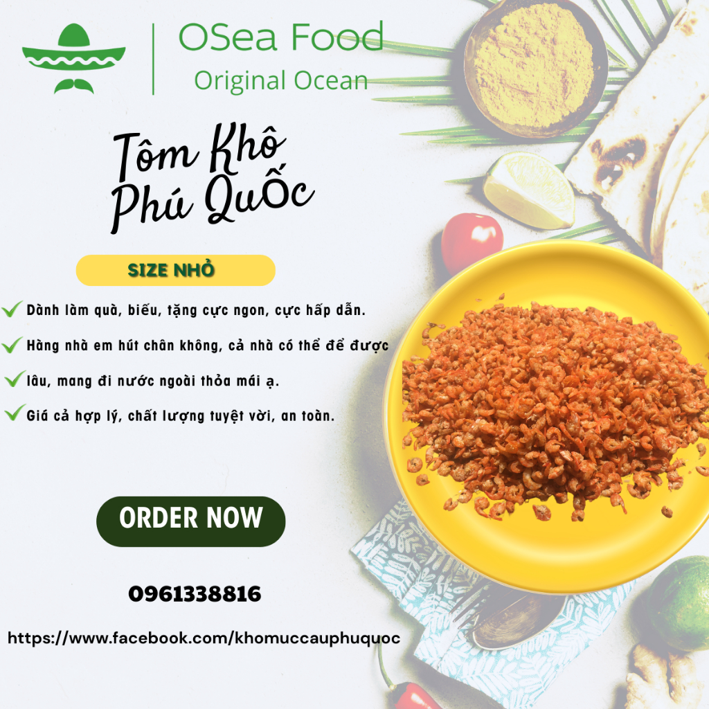 Tôm Biển Khô Phú Quốc Không Tẩm Màu (size siêu nhỏ)