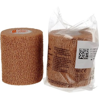 Băng thun cuộn tự dính y tế coban 1583, màu tan, khổ 3inx5yds,