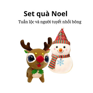Set quà NOEL (tuần lộc và người tuyết nhồi bông)