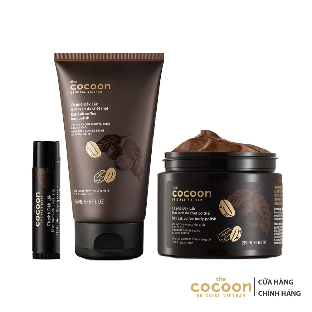 Tẩy da chết mặt cà phê Đắk Lắk Cocoon 150ml (Dak Lak coffee face polish) - DORIS SHOP
