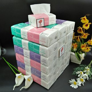 Combo 30 bịch khăn giấy rút Media 3 lớp bịch nhỏ dai mềm mịn màu pastel - Giấy rút trắng loại 1 bịch nhỏ