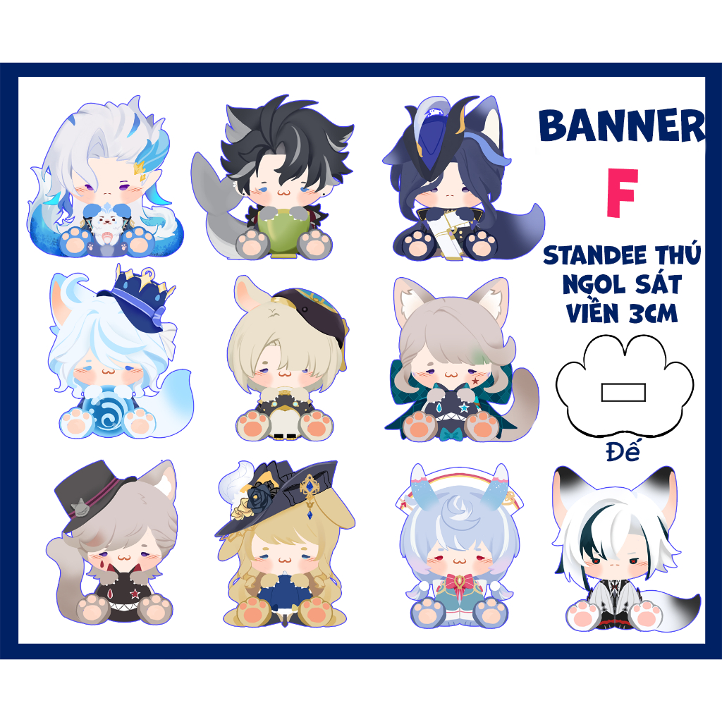 Mô hình standee Genshin Impact trông đần nhưng dễ thương