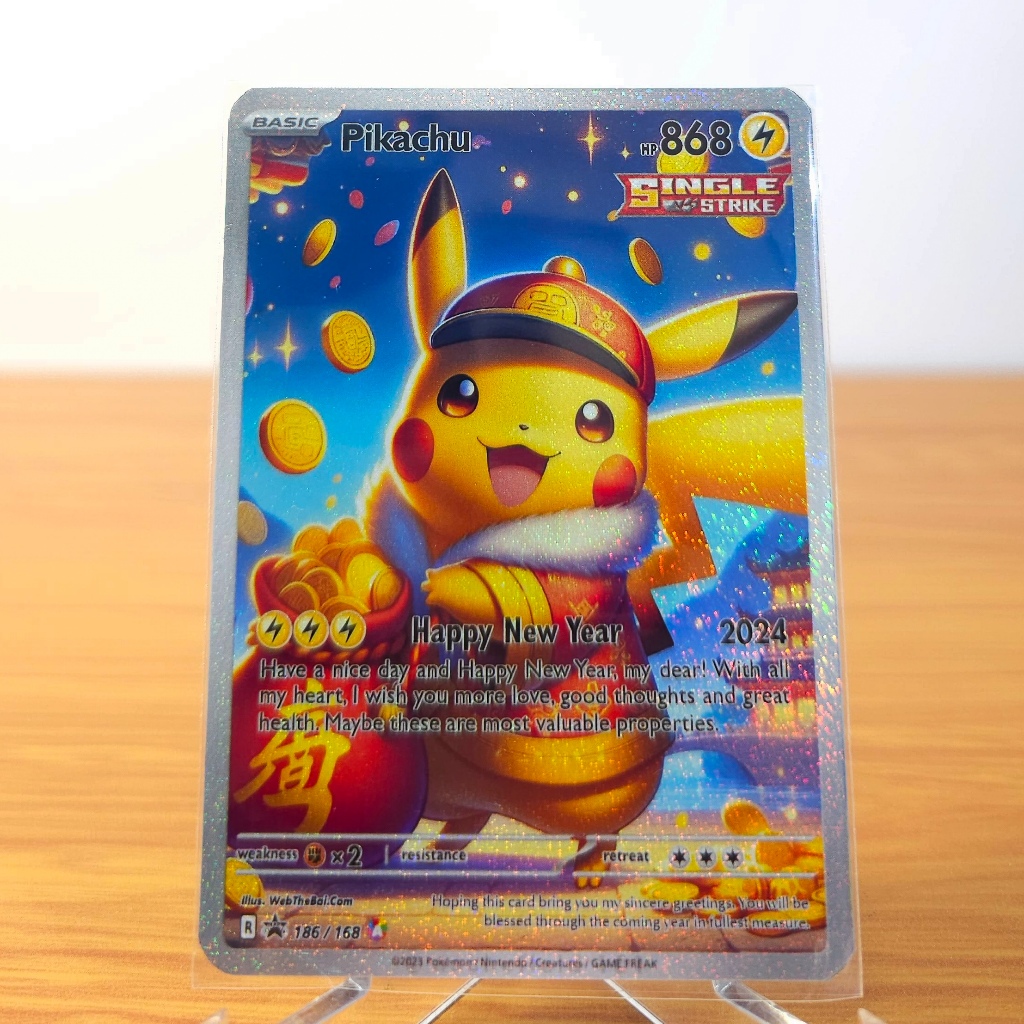 🌟GIÁ SỐC🌟 Thẻ Bài Pokemon TCG Pikachu V Vmax Bộ Sưu Tập New Year 2024 Evolving Skies Scarlet and Violet