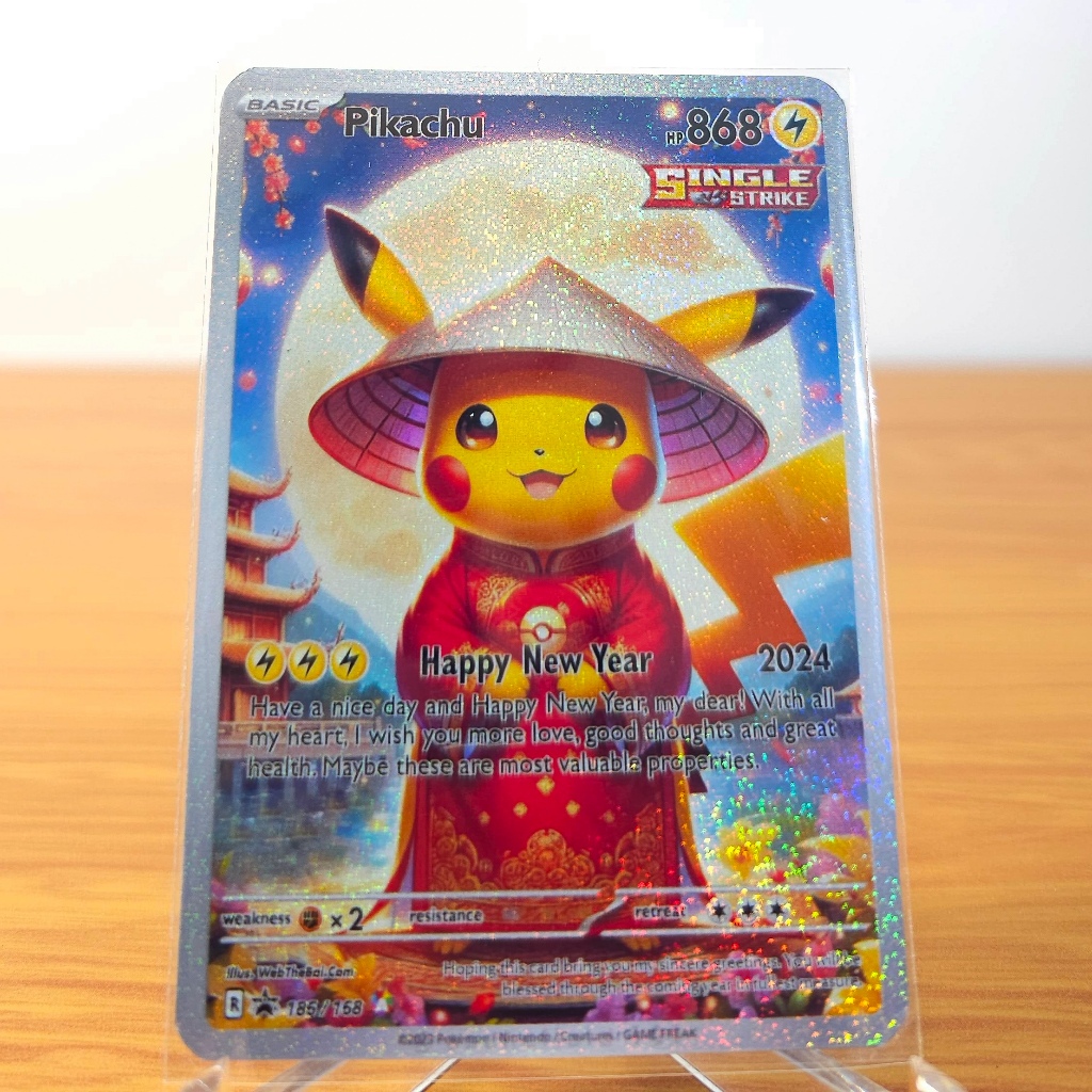 🌟GIÁ SỐC🌟 Thẻ Bài Pokemon TCG Pikachu V Vmax Bộ Sưu Tập New Year 2024 Evolving Skies Scarlet and Violet