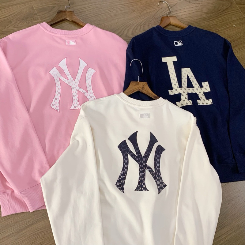 /HÀNG CHÍNH HÃNG/ Áo Sweater nỉ thu đông MLB Overfit Monogram Big Lux New York Yankees 3AMTM0234