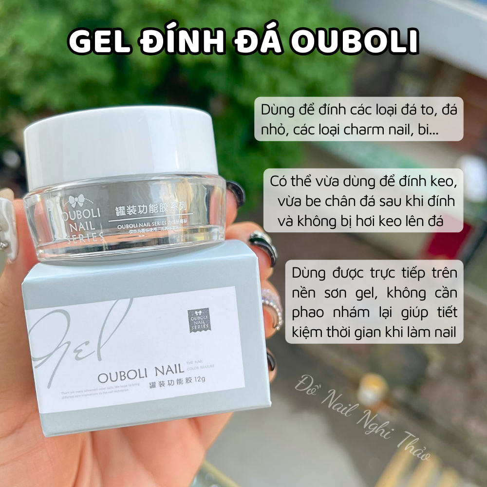 Gel đính đá OUBOLI hũ 12g JELIVA