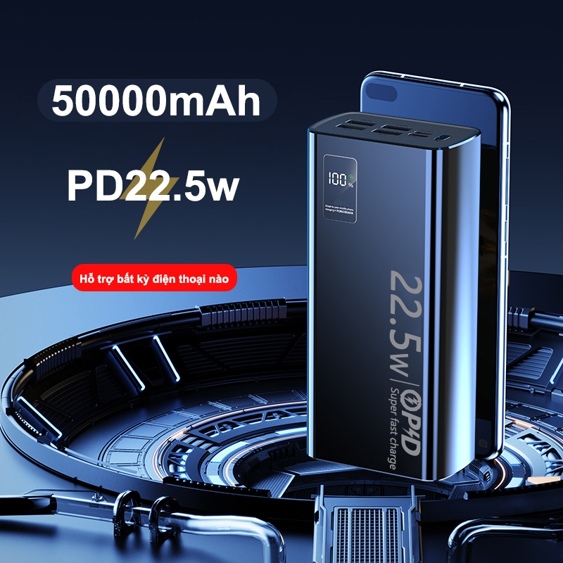 DOSEN PRO Sạc dự phòng Power bank PD22.5W 10000MAH 30000mah 50000mAh pin dự phòng màn hình Led tích hợp tích hợp