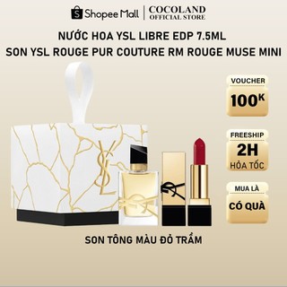 Set quà tặng ysl 2 món nước hoa ysl libre edp 7.5ml + son ysl rm rouge muse mini - dr888
