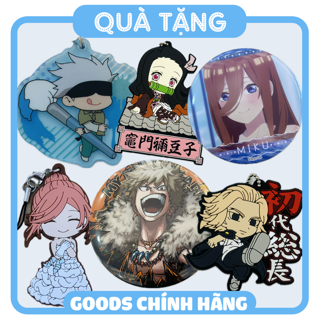 Goods Anime Chính Hãng Móc Khóa, Standee, Huy Hiệu, Khăn