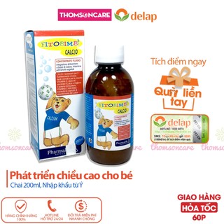 Calcio Bimbi , bổ sung canxi và vitamin D, nhập khẩu từ Ý, thương hiệu Fittobimbi chai 200ml