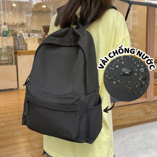Balo nữ đi học chống nước có ngăn bí mật cặp đi học nữ vải trơn đựng vừa laptop 15,6 inch thời trang BL02