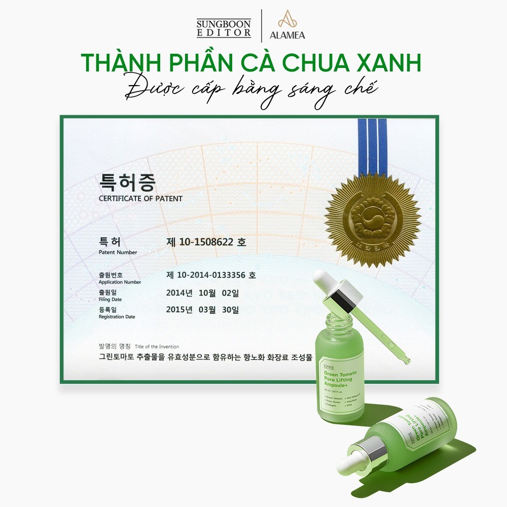 Serum Tinh Chất Cà Chua Xanh SUNGBOON Hàn Quốc 75ml/30ml