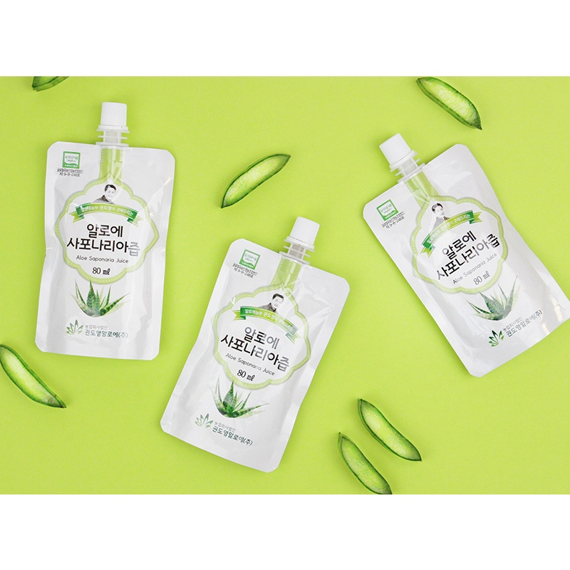 NƯỚC NHA ĐAM SAPONARIA HỮU CƠ - Cải thiện dạ dày và làm đẹp da - Gói 80ml