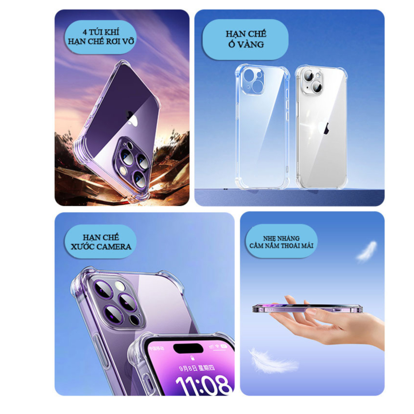[Mua nhiều giảm] Ốp lưng trong suốt iphone 17 air 16 16e 15 14 13 promax 11 12 13 xsmax xr xs max pro chống sốc [Ốp CS] | BigBuy360 - bigbuy360.vn