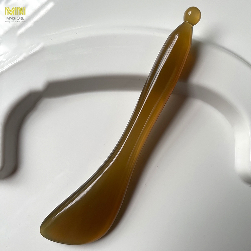 Cây massage sừng bi, kích thước 12 - 13,5cm, độ dày 2,6 - 9mm, màu sắc trắng lưa giảm quầng thâm bọng mắt, giảm sưng