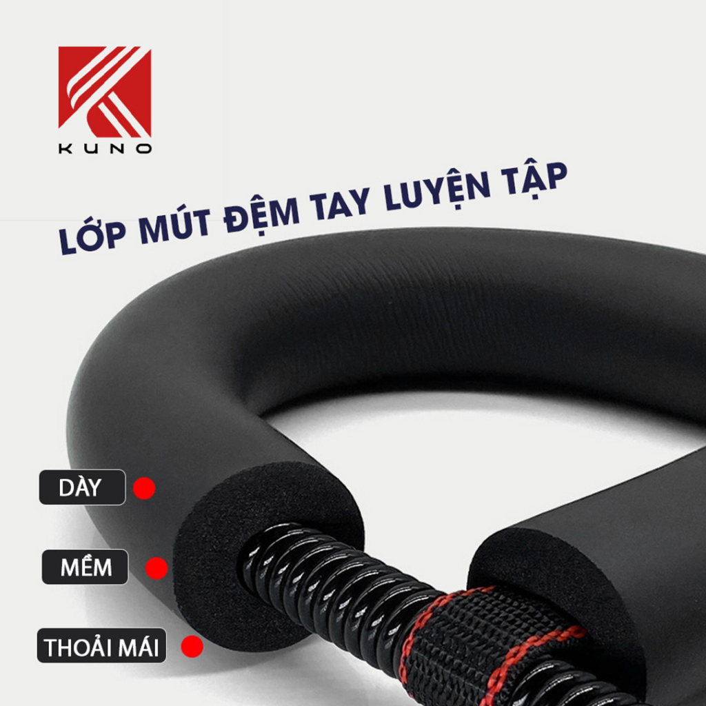 Dụng Cụ Tập Cổ Tay kUNO Tăng Sức Mạnh Cho Cánh Tay Lực Tập 20KG Thép Lò Xo Đàn Hồi Siêu Bền