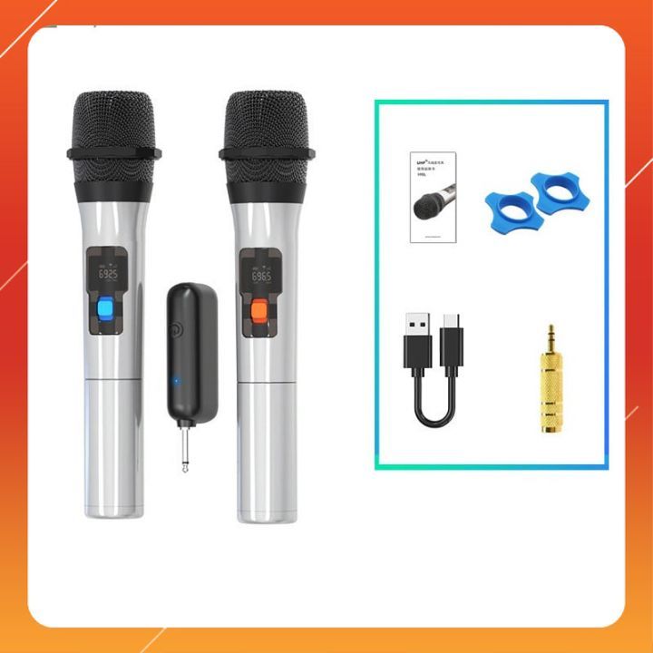 XXD-H16L-2 - Bộ 2 Micro Cầm Tay Không Dây UHF Cho Trợ Giảng, Thông Báo, Karaoke, Phạm Vi 50m