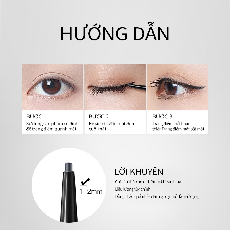 Chì Kẻ Mắt Lâu Trôi, Không Thấm Nước ZEESEA Lasting Gel Liner 0.28g
