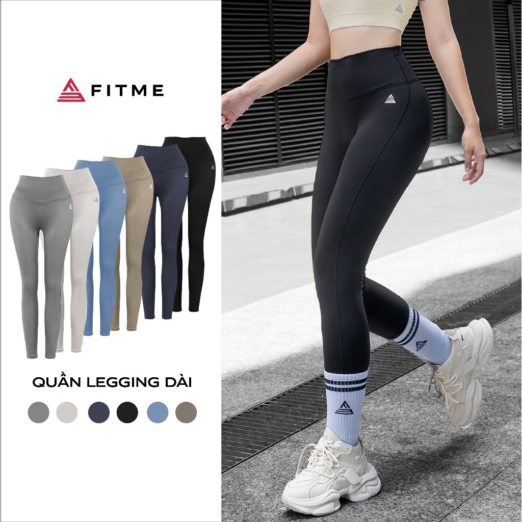 Quần tập gym yoga legging nữ cạp cao Fitme Zeta vải 2 lớp nâng v3 tôn dáng cao cấp QDZT | BigBuy360 - bigbuy360.vn