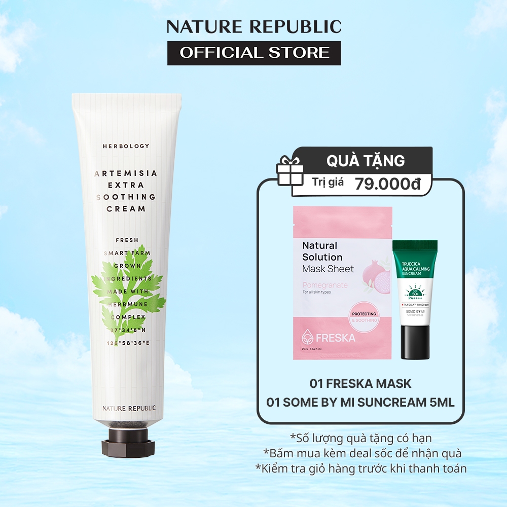 Kem dưỡng Nature Republic Herbology Artemisia Extra Soothing Cream 70ml