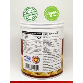 Vietnuts - Hạt điều rang muối lon 200g CAO CẤP | 0% cholesterol - hạt cho mẹ bầu | Quà tặng cao cấp