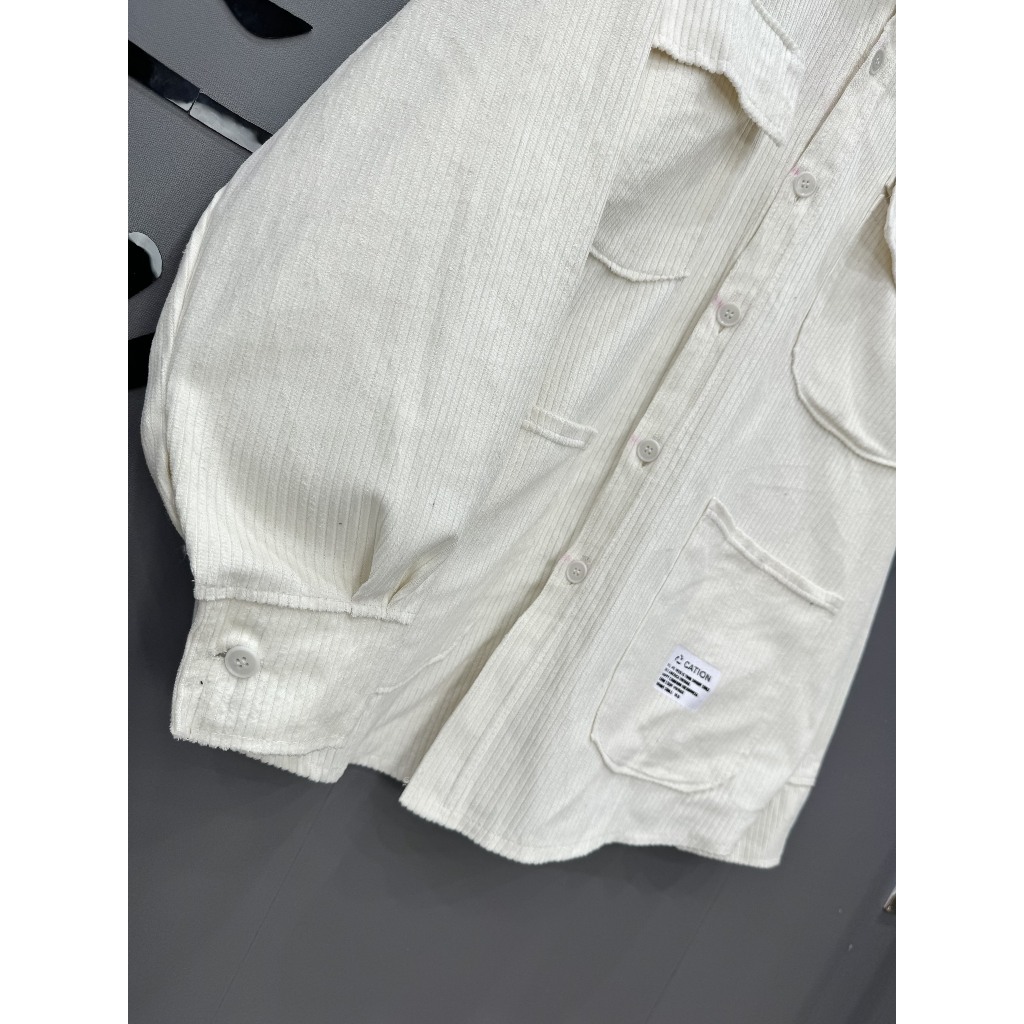 Sơ mi nhung 4 túi hộp basic