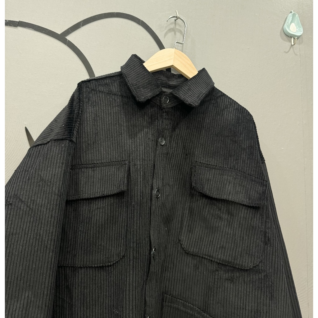 Sơ mi nhung 4 túi hộp basic