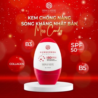  Kem Chống Nắng Song Kháng Nhật Bản SPF 50+, chống tia UVA/ UVB/ IR/ HEV Miss Candy White Skin - 50g