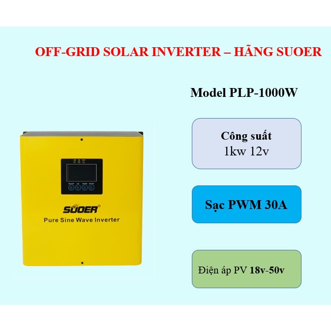 Bộ Độc Lập Suoer 1kw 12v - Model PLP 1000w