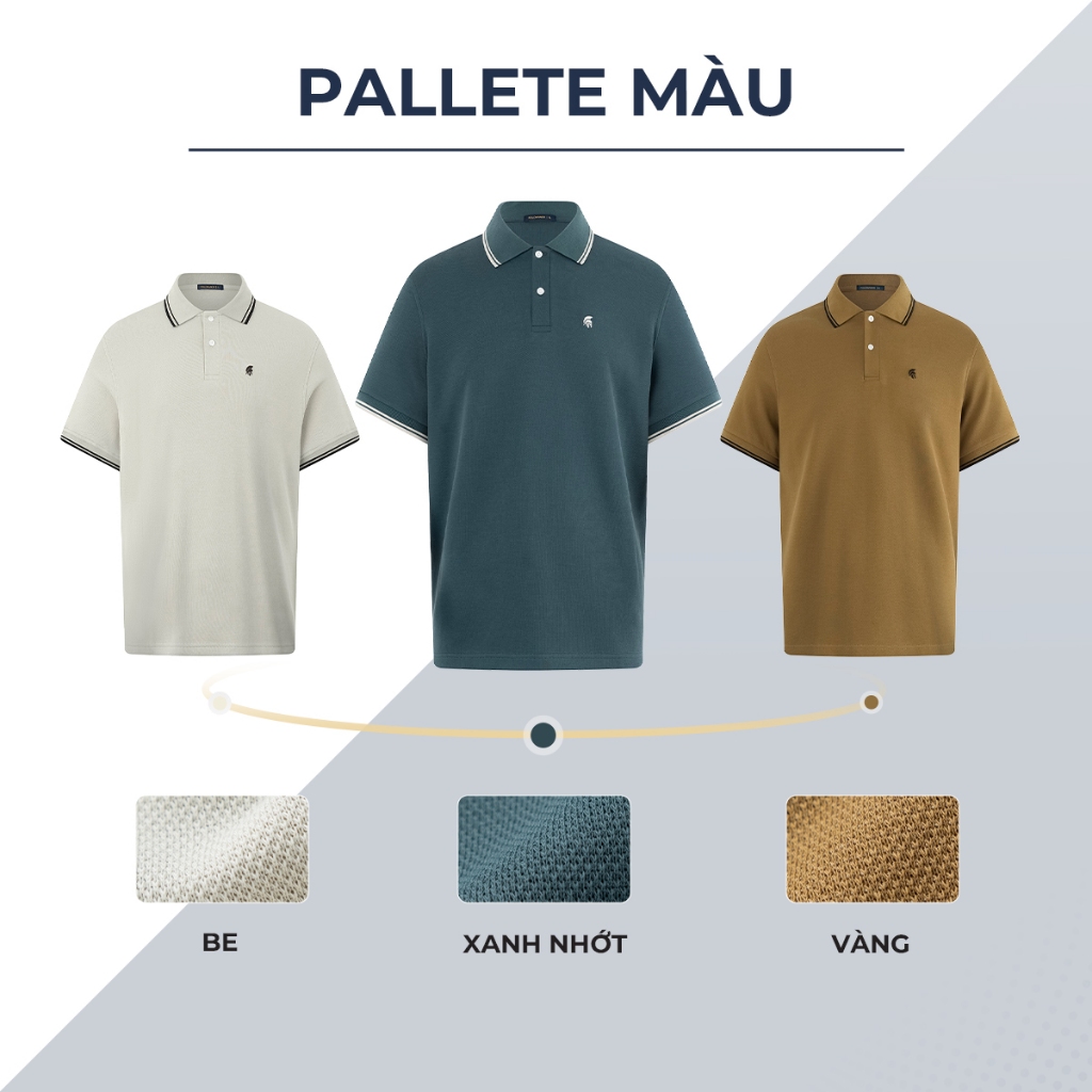 Áo polo nam BASIC CLASSIC vải cá sấu cotton piqué interlock sang trọng, tinh tế - POLOMANOR