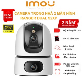 Camera Imou Trong Nhà RANGER DUAL S2XP 6MP 2 Ống Kính 2 Tầm Nhìn, Quay 360 Độ, Đàm thoại 2 Chiều, Còi Hú  - BH 24 Tháng