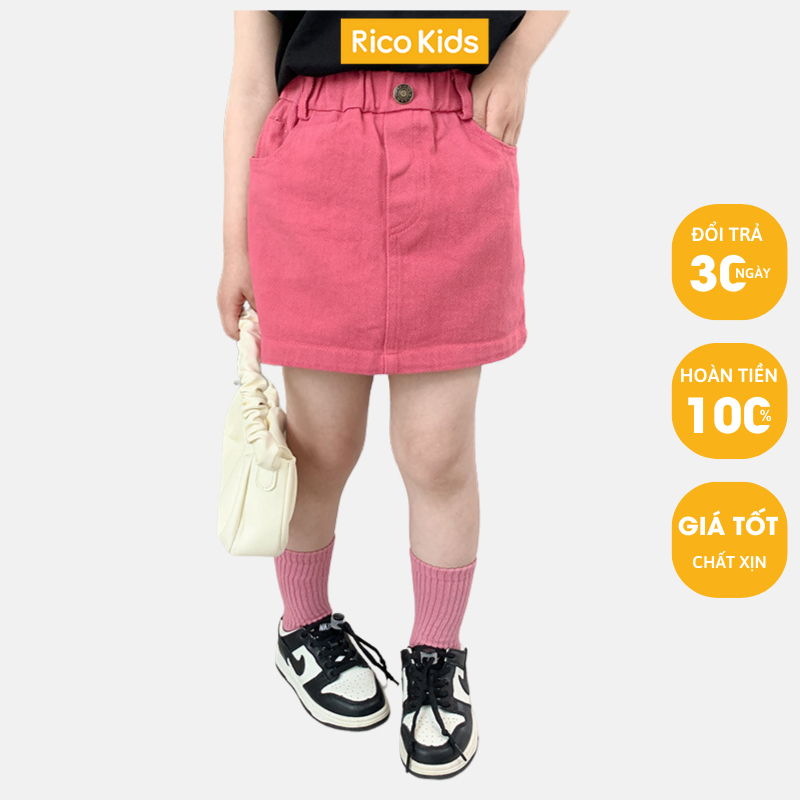 Chân váy dáng chữ A cho bé gái từ 10-35kg kiểu dáng hiện đại chính hãng Ambb Kids mã V030