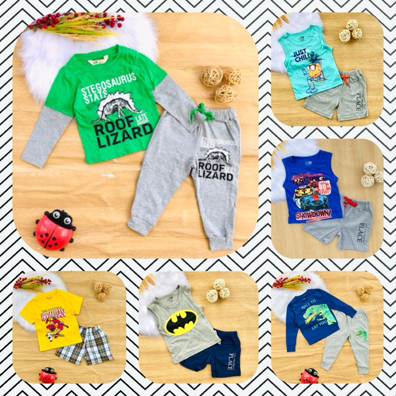 💥 Bộ côtton xuất H&M  bé trai từ 8-25kg