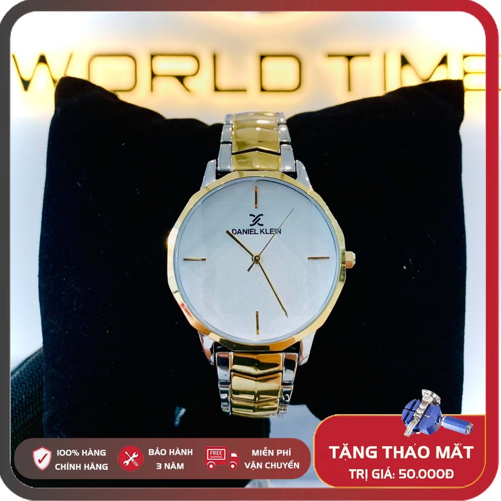 Đồng hồ nữ, đông hồ dây kim loại, dây da Daniel Klein DK. full box, bảo hành 3 năm, chống nước, chống xước