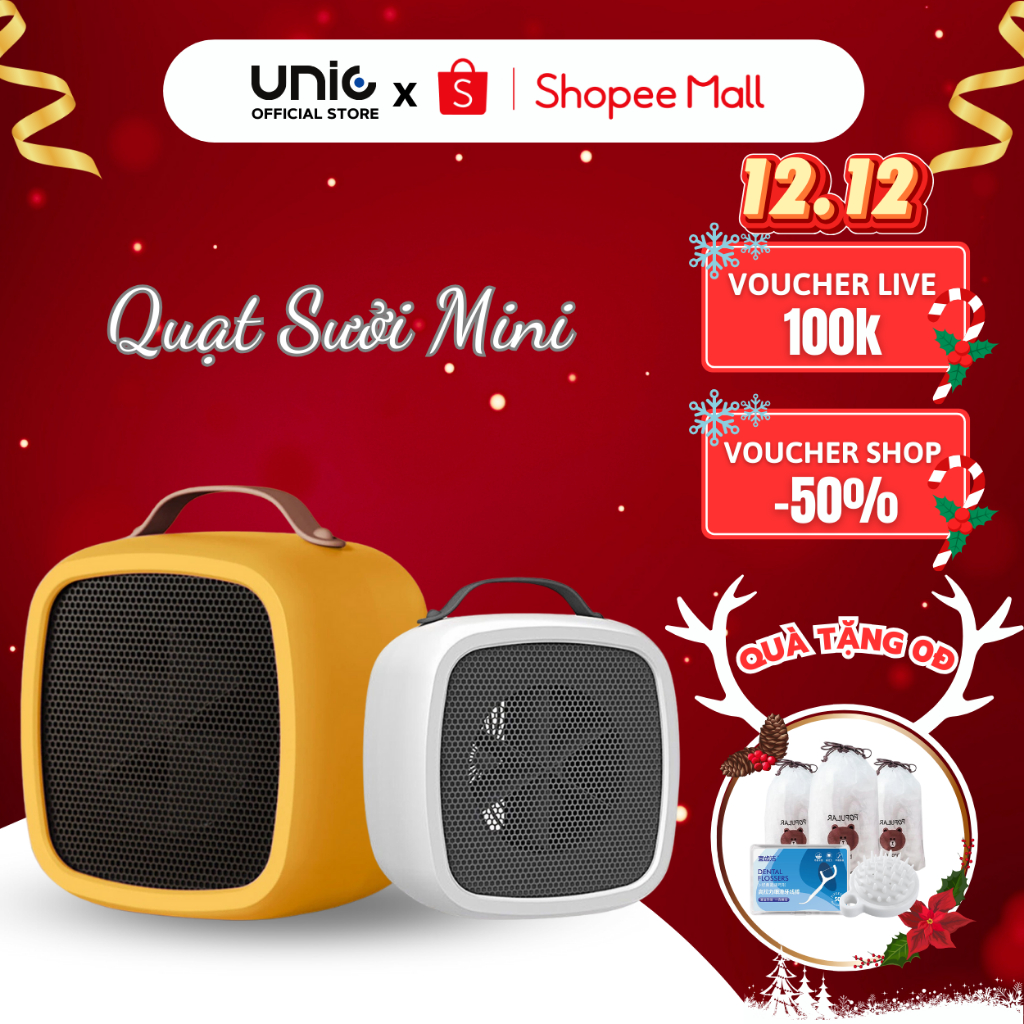 Quạt Sưởi Ấm Mini 500W METIS, Máy Sưởi Ấm Để Bàn Mùa Đông Không Mùi Nhựa, Làm Ấm Nhanh, Thiết Kế Nhỏ Gọn Tiện Lợi