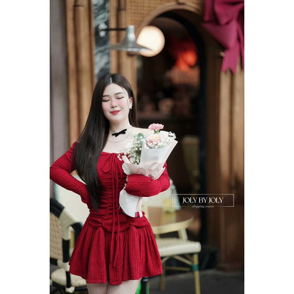 Mery Dress Trễ Vai Quyến Rũ Mùa Noel