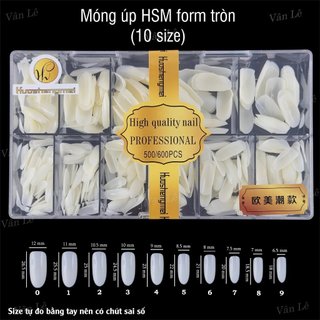 Móng úp hsm phom tròn chuẩn hộp 500 móng
