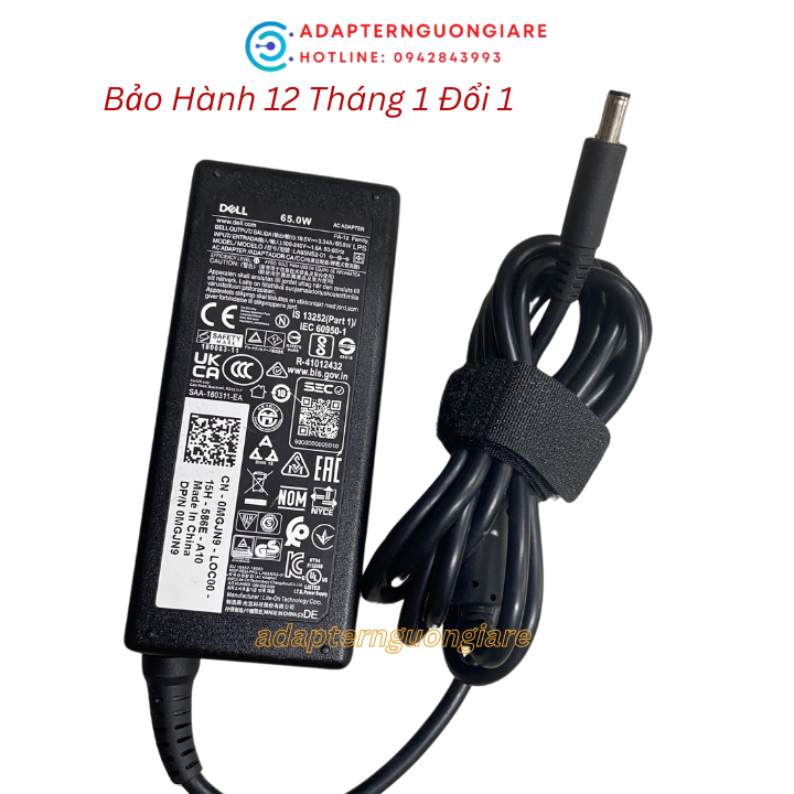 Cục sạc nguồn 19.5V 65W cho latop Dell XPS 11 12 13 L321X L322X L221X Ultrabook hàng tốt